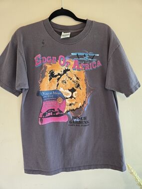 Busch Gardens "Edge of Africa" Gray Graphic Tee 21x27 Stunning!